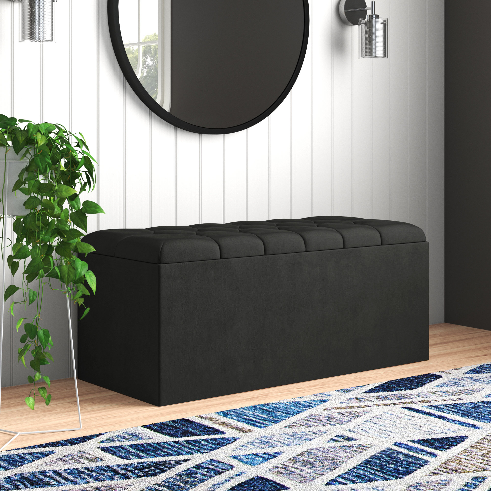 Zipcode Design™ Hamman Upholstered Flip Top Storage Bench